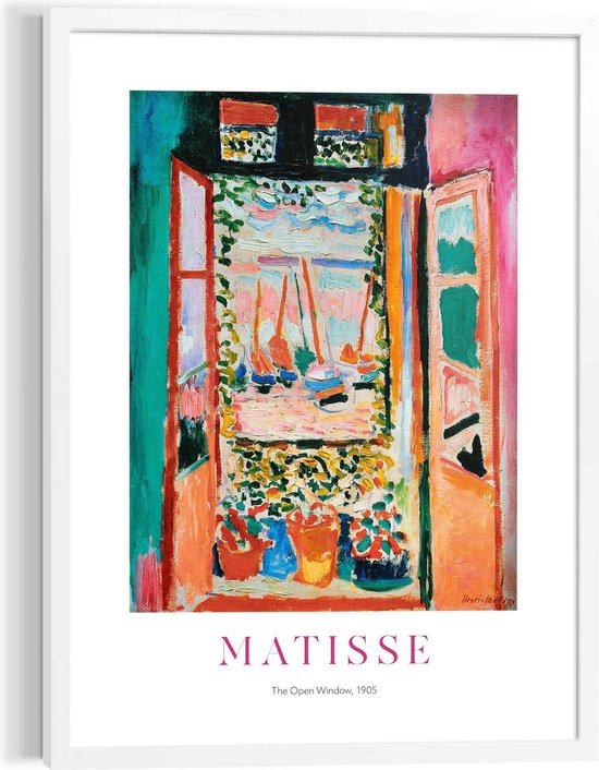 Foto: Reinders schilderij matisse window 70x50cm hout