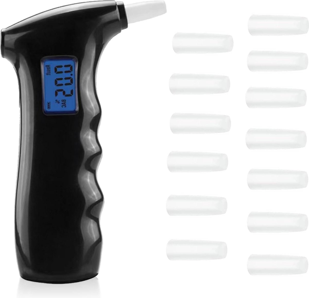Goedkoopste Alcohol Tester Professional with 14 Nozzles - Accurate Alcohol Meter LCD Screen Portable Breathing Meter alcohol testers
