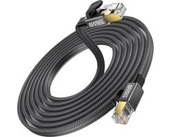 AdroitGoods Internetkabel Cat 8 - Netwerk/Ethernet kabel - F/FTP - 40Gbps 2000Mhz SFTP RJ45 Flat Netwerkkabel - Afgeschermd - 30 Meter