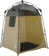 Outsunny pop-up toilettent, mobiele camping douchetent, waterdicht, polyester, 120 x 120 x 190