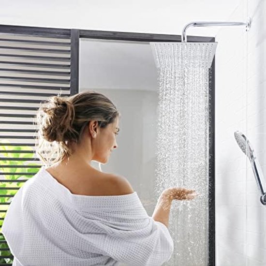 Tete De Douche Inox Carré 30CM, Pommeau De Douche Pluie Economiseur D