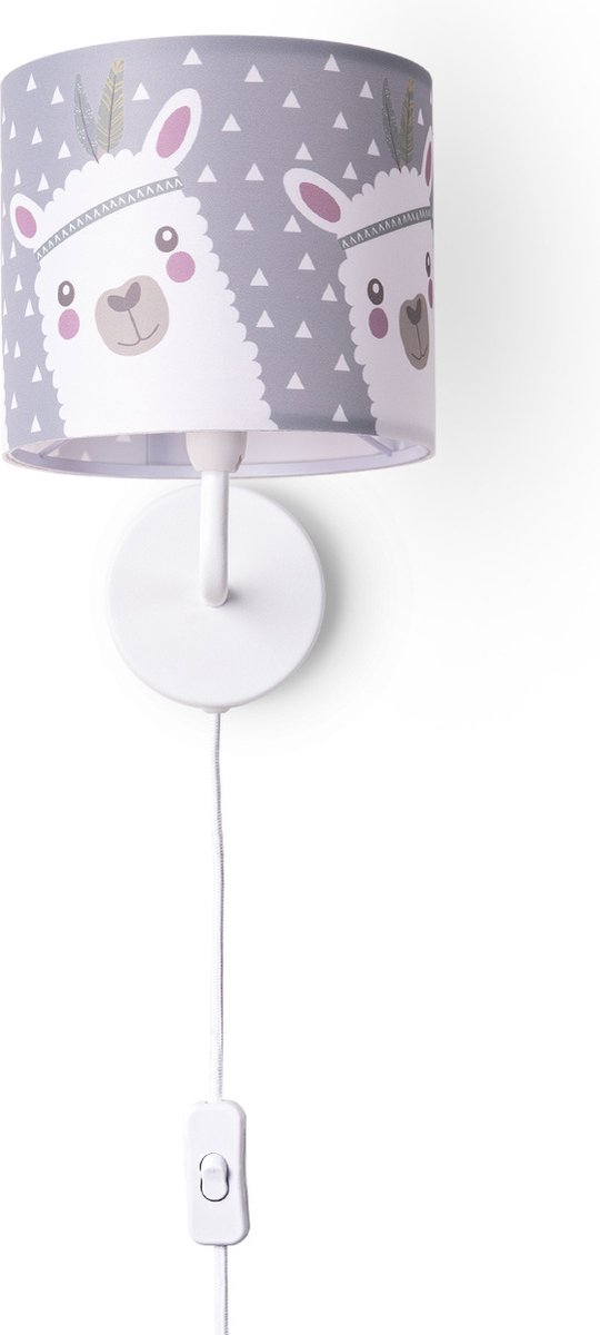Paco Home Tafellamp Kinderkamer Wandlamp Straat Brandweer Lampenkap Stof Rond