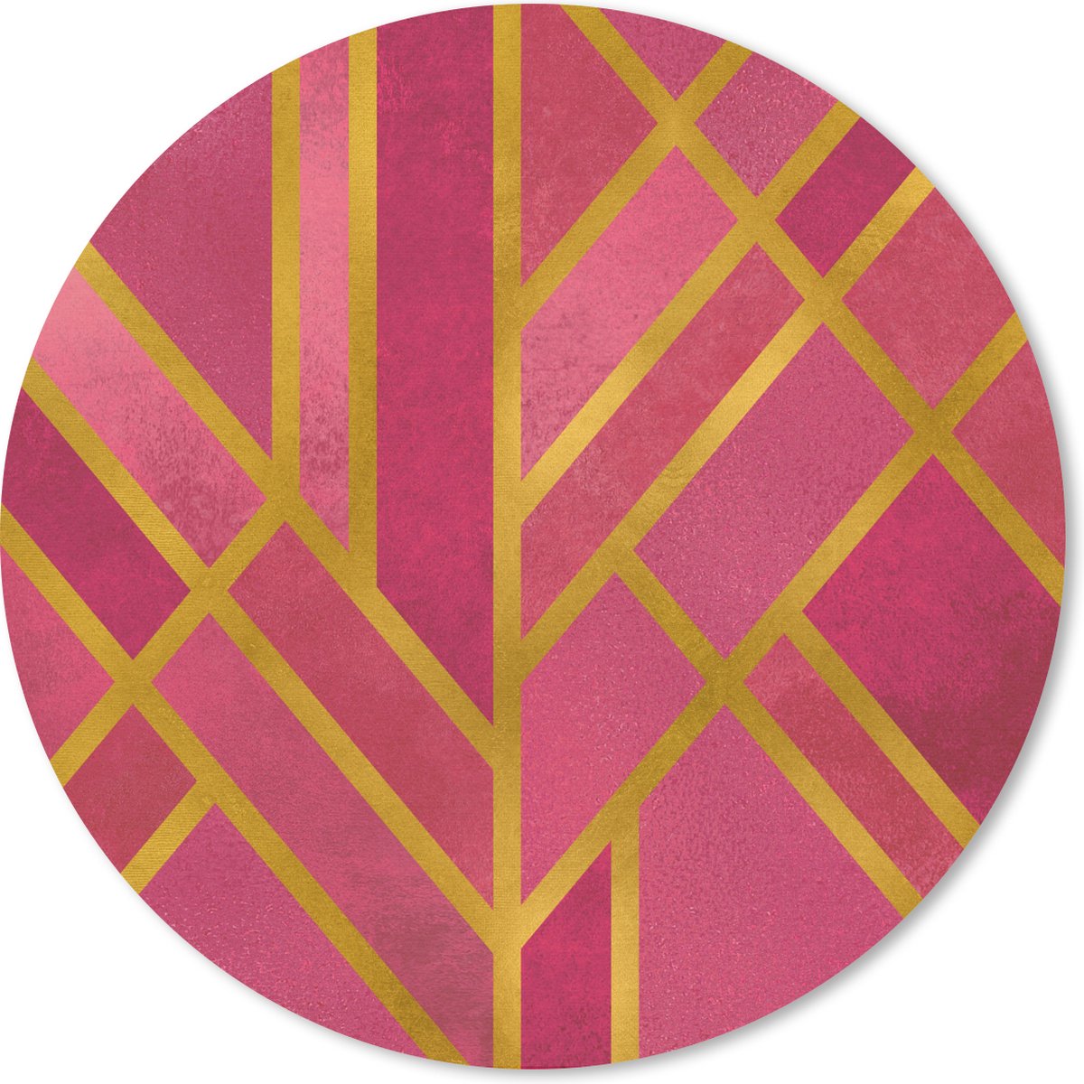 Muismat rond 40x40 cm - Mousepad Goud - Design - Luxe - Ronde muismatten