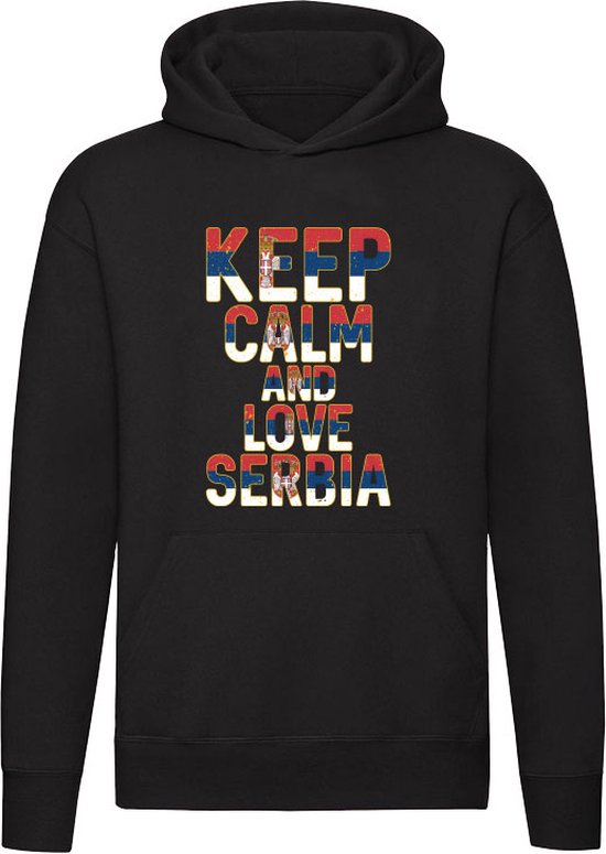 Foto: Keep calm and love serbia hoodie land trots servi vlaggen