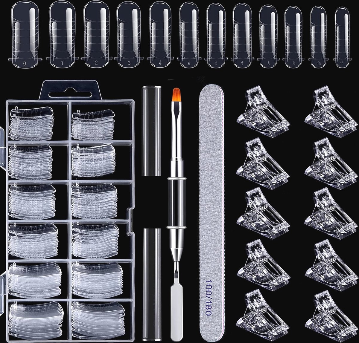 Goedkoopste 120 Stuks Nagelvormen Set voor Verlenging en Nail Art