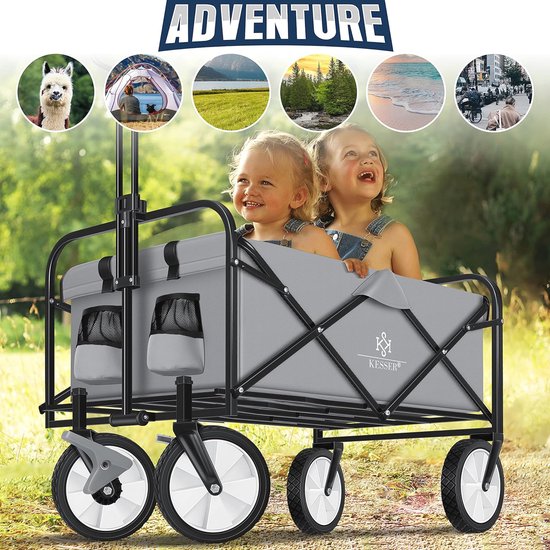 Opvouwbare Bolderkar - Transportkar met 80 kg Lastvermogen en Massieve Rubber Banden van LifeGoods — afbeelding 3