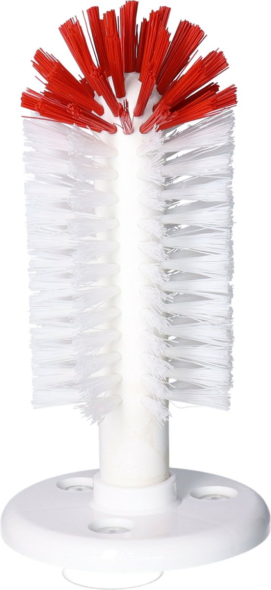Goedkoopste Buemag Spoelborstel enkel - glazen afwassen - 8 x 8 x 19 cm - rood - professionele horeca borstel - schoonmaak accessoires