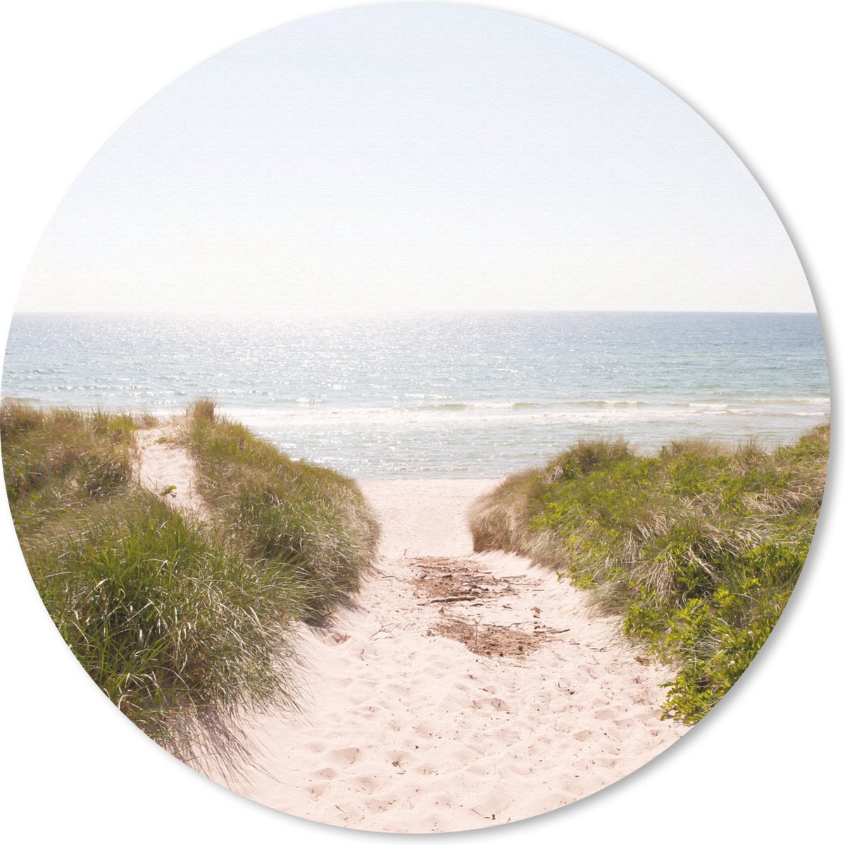 Muismat rond 50x50 cm - Mousepad Zee - Strand - Groen - Ronde muismatten