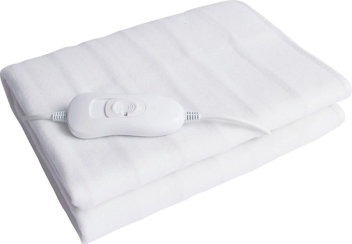 Eenpersoons elektrische deken met 3 warmte-instellingen en bescherming tegen oververhitting - Comfortabel en machinewasbaar (122 x 61 cm)