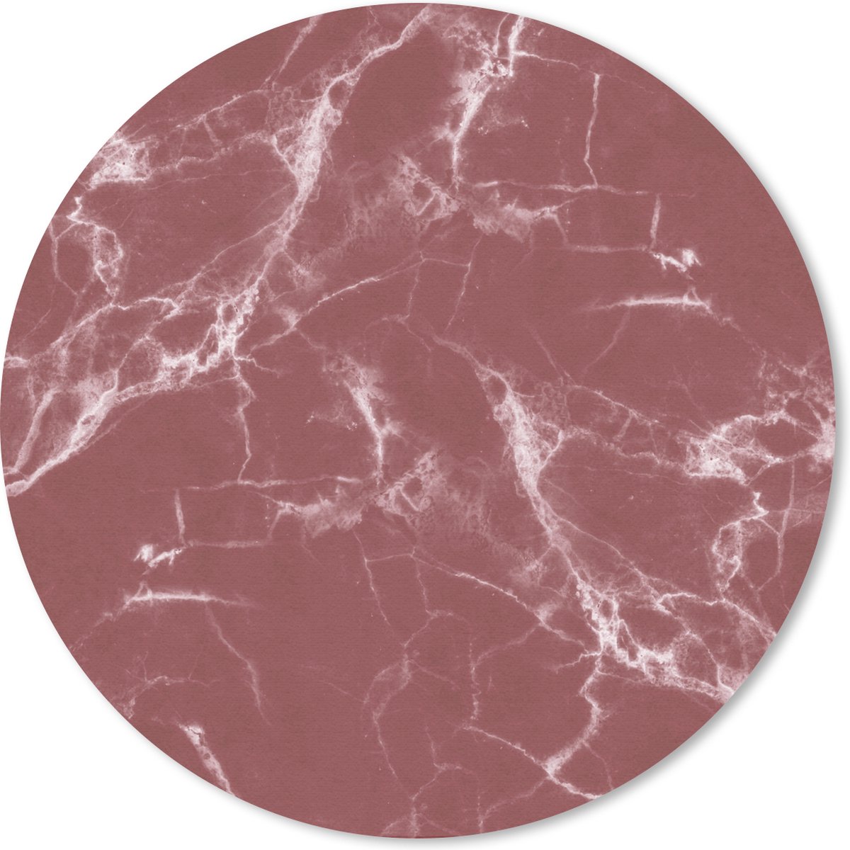 Muismat rond 30x30 cm - Mousepad Marmer - Roodbruin - Design - Ronde muismatten
