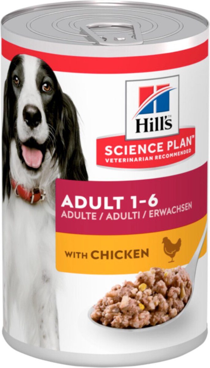 Bol.com 12x Hill's Science Plan Hondenvoer Adult Kip 370 gr aanbieding