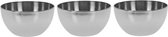 3x Saladier inox - Plats de service / plats inox 13 cm