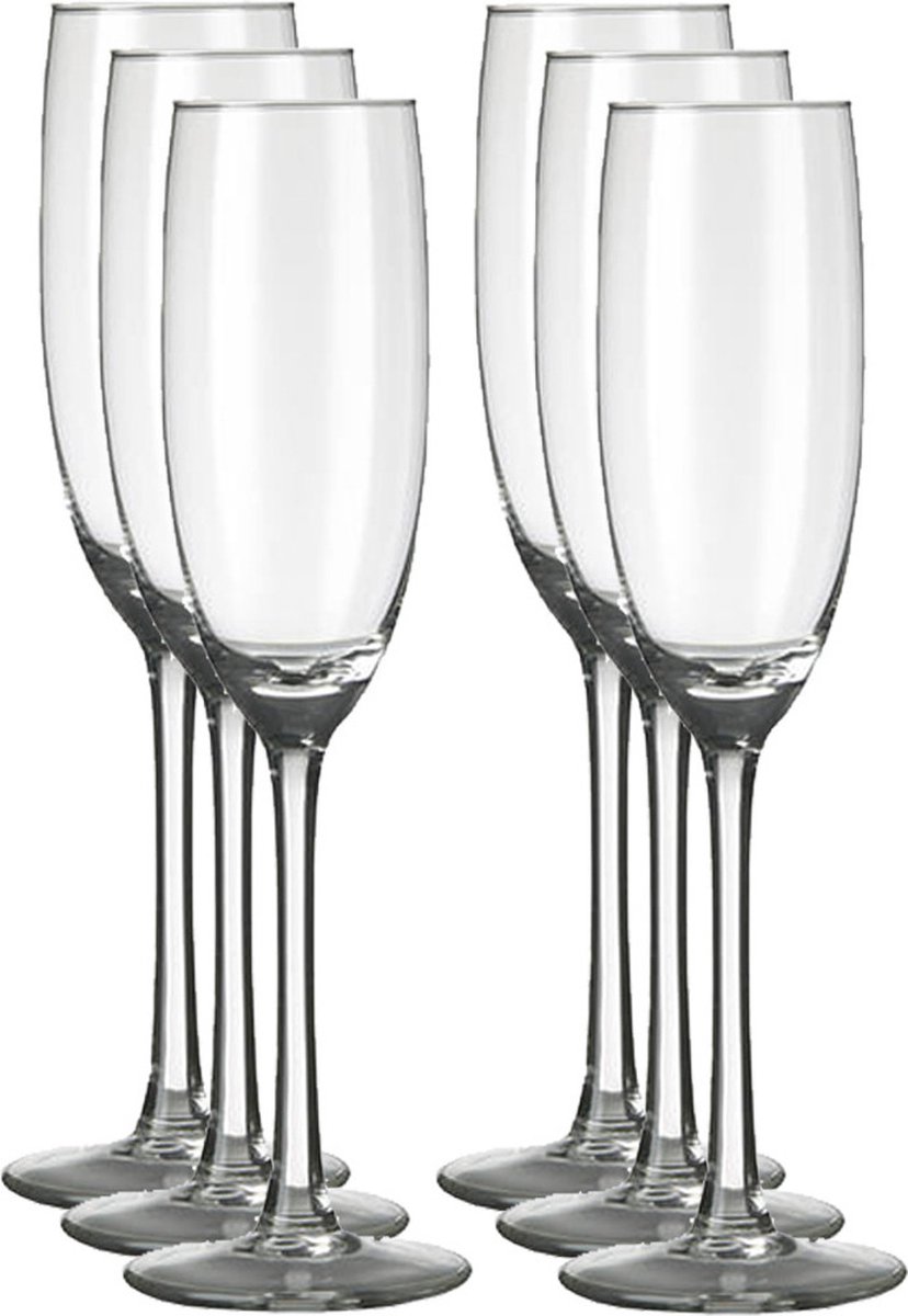 Royal Leerdam Champagneglazen/flutes Plaza - 24x stuks - transparant - 190 ml - glas