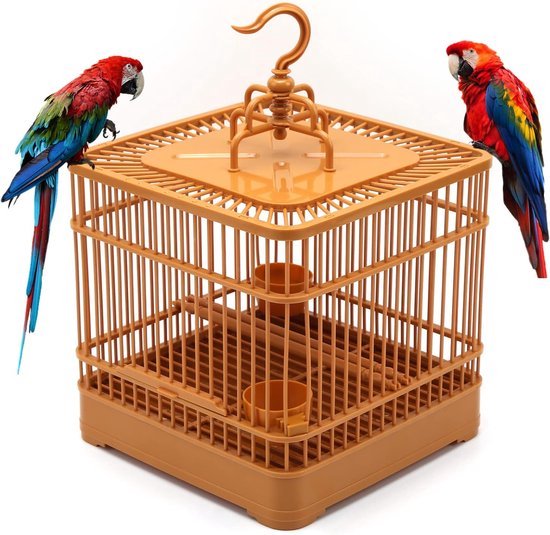 Pet Ting Braun vogel transportkooi – reiskooi – finch – kanaries, parkieten enz