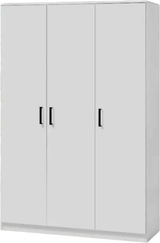 Interiax Armoire ' Lucas' 3 portes Wit (184x120x52)