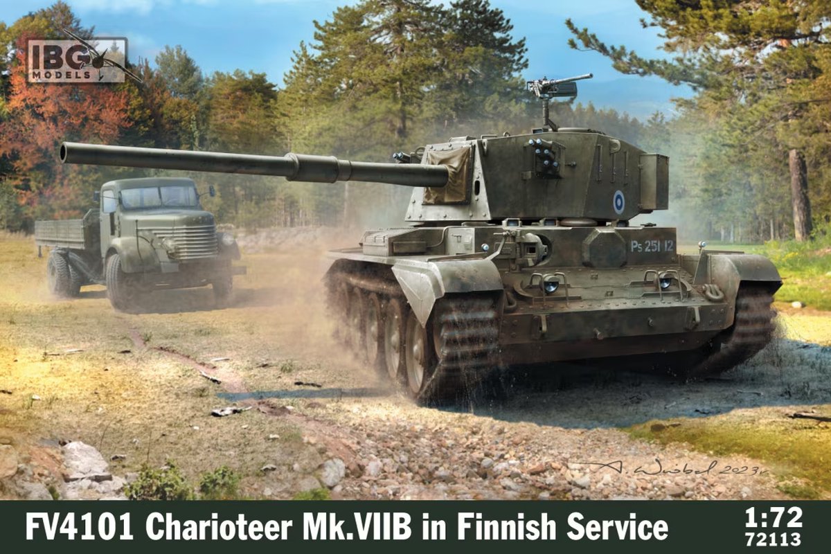 IBG Models Modelbouwpakket Militaire voertuigen - 72113 FV4101 A27M Cromwell - Charioteer Mk.VIIB in Finnish Service Plastic - 1:72 - Modelbouw