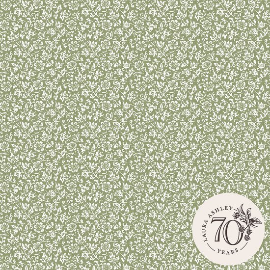 Foto: Laura ashley sweet alyssum behang bloemen 10mx52cm groen