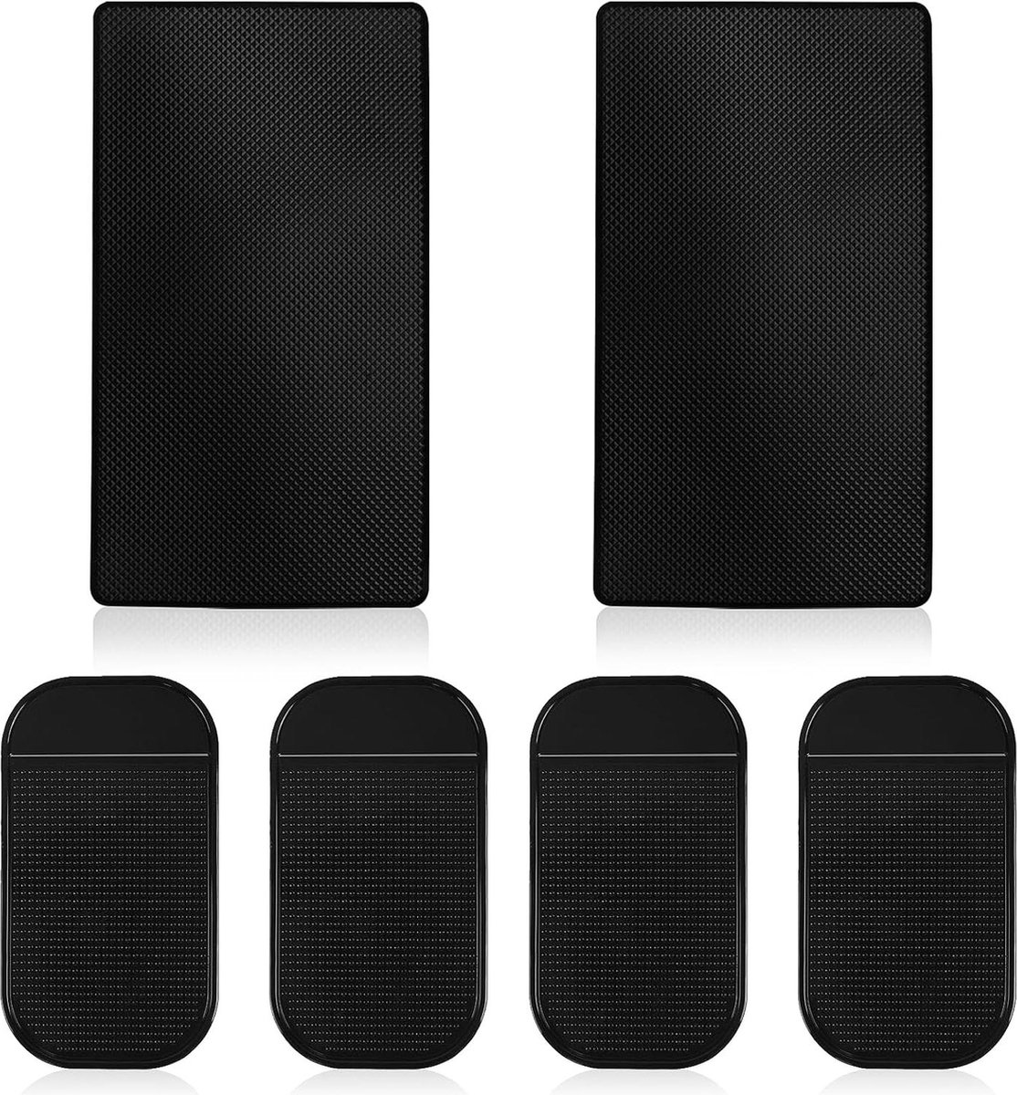 Tapis Anti-Glisse Tableau De Bord - Lot De 3 - Silicone Adhésif - Pour Téléphone, Lunettes, Clés - 100x90mm - 2