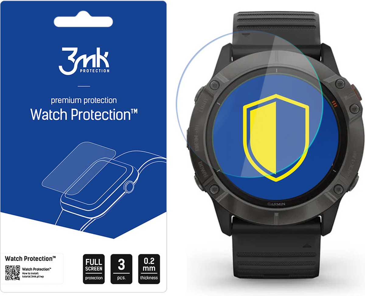 Garmin Fenix 6X Pro - 3mk Watch Protection v. FlexibleGlass Lite