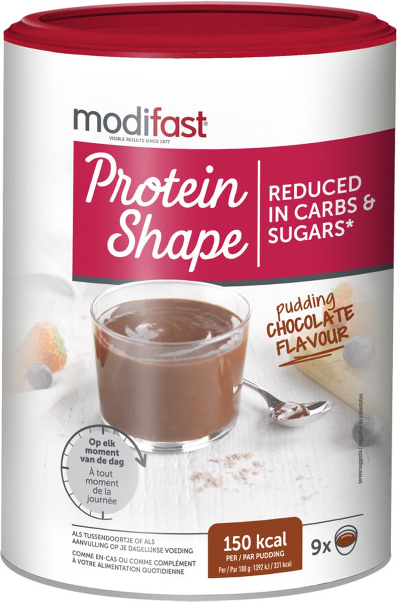 Goedkoopste Modifast Protein Shape - Pudding - Chocolade - 405 gr