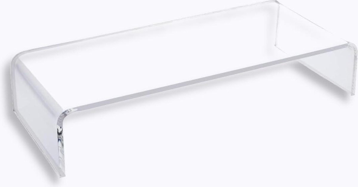Image of Acryl monitorstandaard transparant - 50 cm x 20 cm x 10 cm. Monitor Verhoger