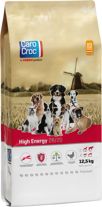 Carocroc Premium High Energy 28/20 3 kg - Hond