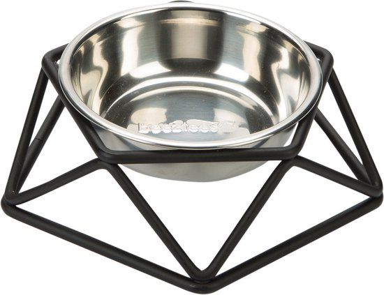 Beeztees eetbak Puroni hond zwart 0.16L