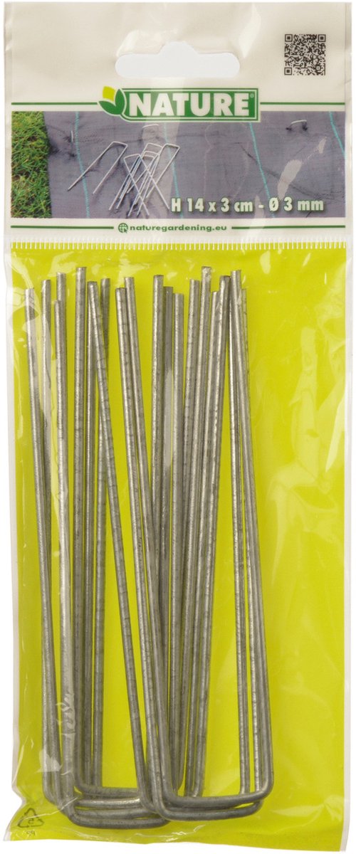 Nature - Gronddoekpennen (10 st.) - 14x3cm - metaal van Nature — afbeelding 2