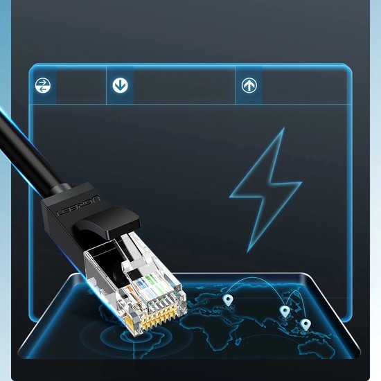 Ugreen 20160, 2 m, Cat6, U/UTP (UTP), RJ-45, RJ-45