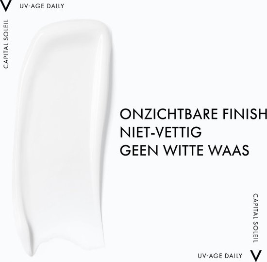 Vichy Capital Soleil UV-Age Daily SPF50+ - Zonnefluide Dagelijkse Bescherming - Gezicht - Niacinamide (Vitamine B3) en Peptiden - 40ml