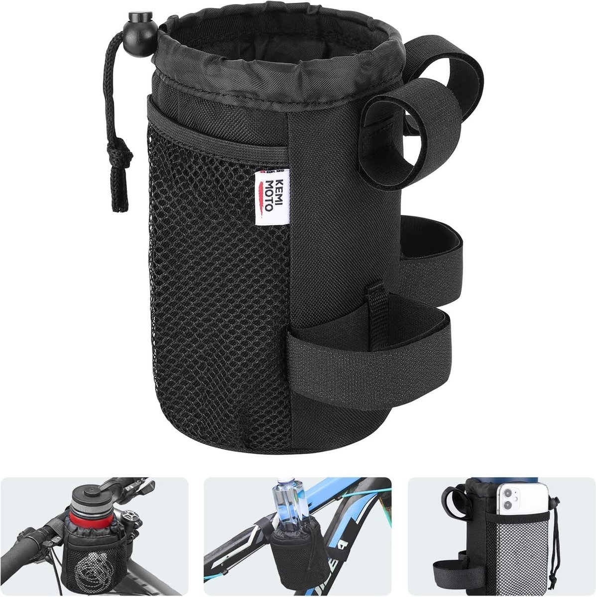 Universele Fietshouder voor Waterflessen en Accessoires met Opbergvakken