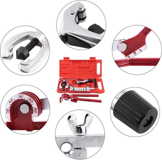 10 stks Flaring Tool Kit, Rem Brandstof Pijp Reparatie Flare Kit met
