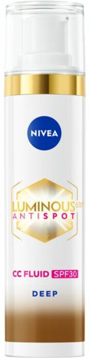 Goedkoopste NIVEA Cellular LUMINOUS630 CC Fluid Cream met SPF 30 - Dark - Anti-Pigmentvlekken Crème - Gekleurde Dagcrème - Gezichtscreme - 40ml