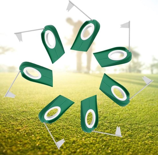 Golf Putting Cup druk putt Trainer verstelbaar gat witte vlag indoor outdoor golftraining van GOLF — afbeelding 3