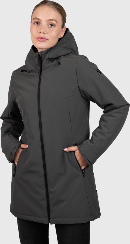 Brunotti Melle Dames Long Softshell Jas - Groen - M