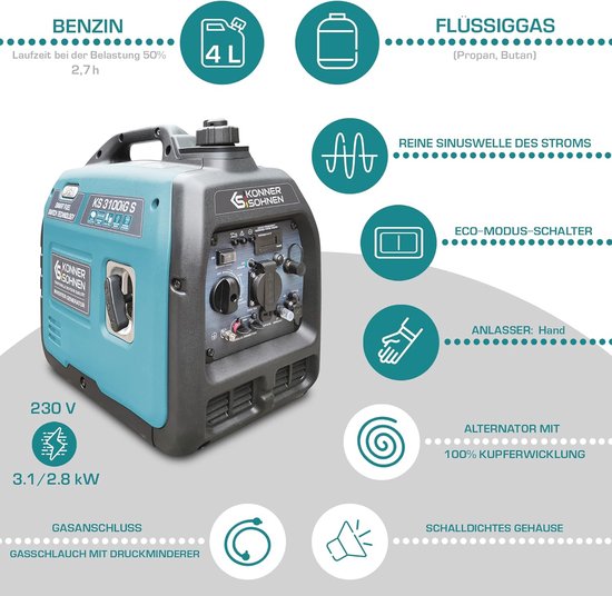 Könner & Söhnen 13046 - Gas- En Benzine Invertergenerator KS 5500iEG S Img Kp1044 01 Fd 11