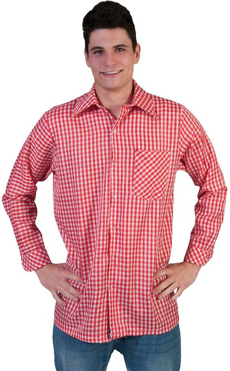 Geruite blouse heren rood hotsell