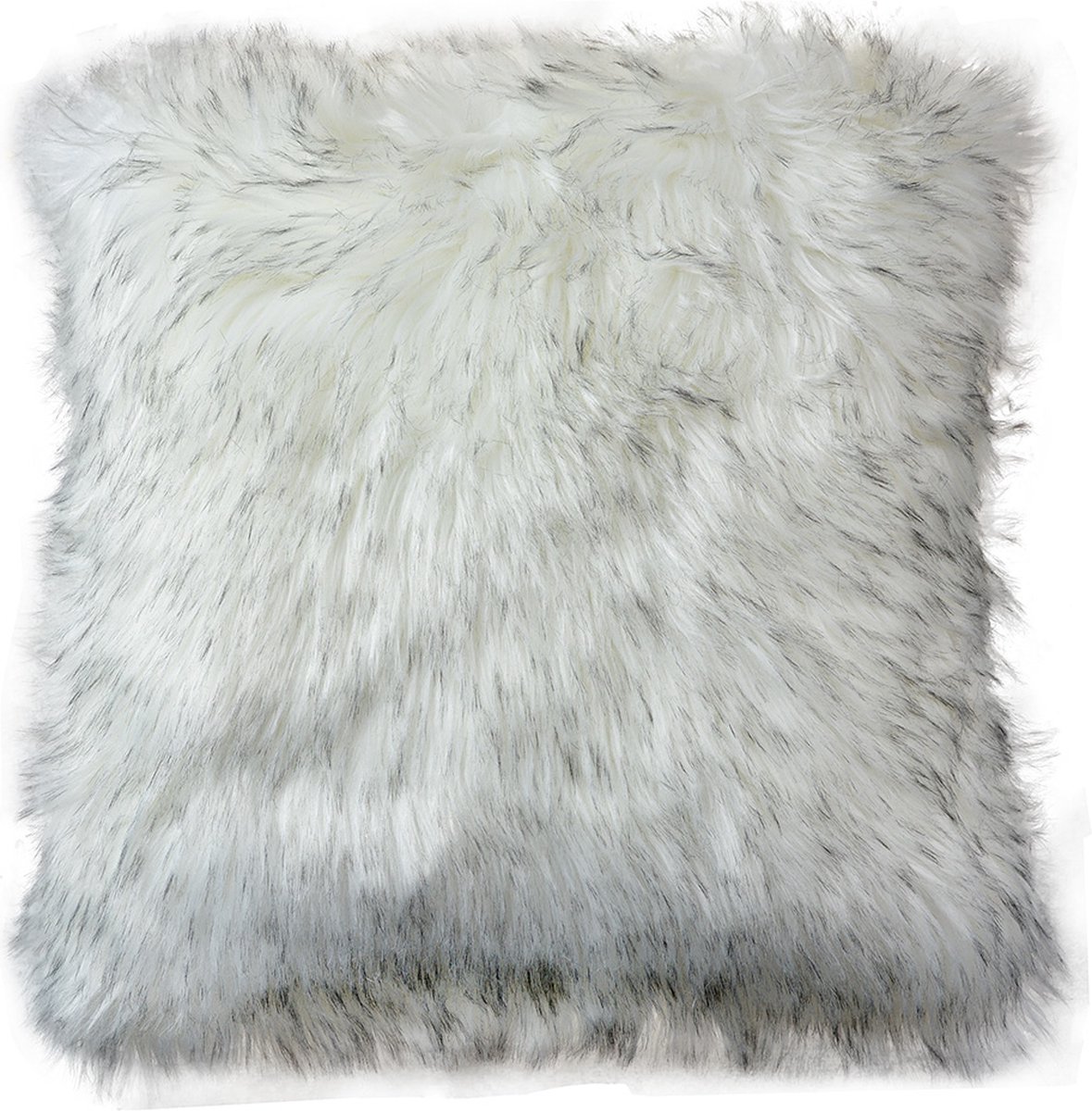 Clayre & Eef Kussenhoes 45x45 cm Wit Grijs Synthetisch