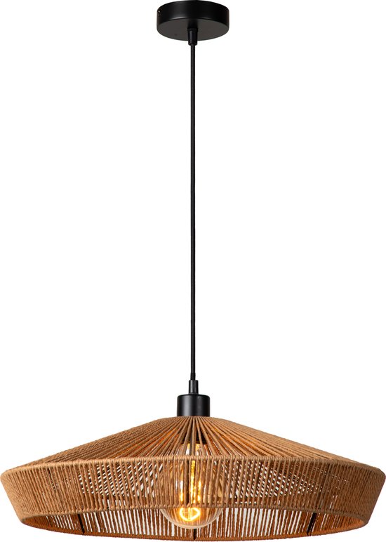 Lucide YUNKAI - Suspension - Ø 50 cm - 1xE27 - Bois clair