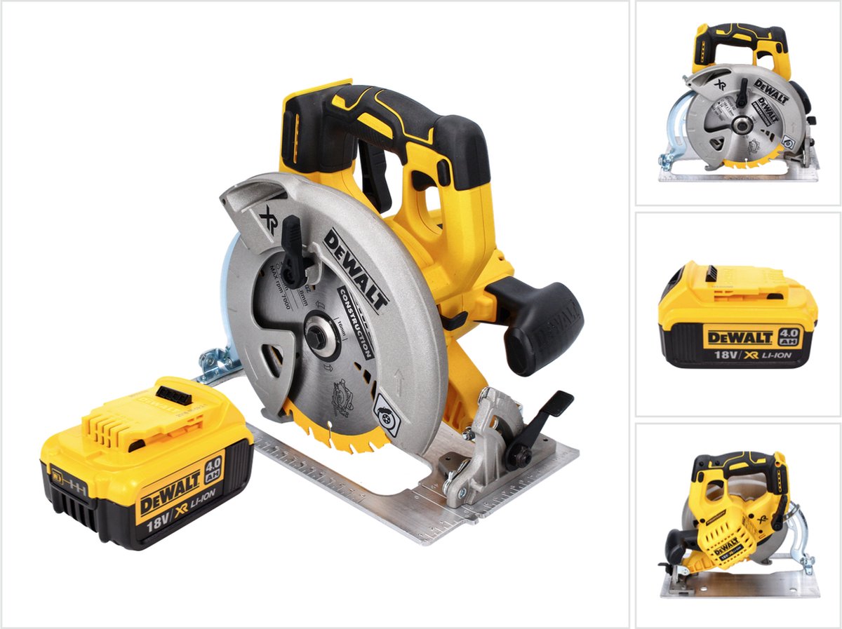 DeWalt DCS 570 accucirkelzaag 18 V 184 mm borstelloos + 1x accu 4.0 Ah - zonder lader