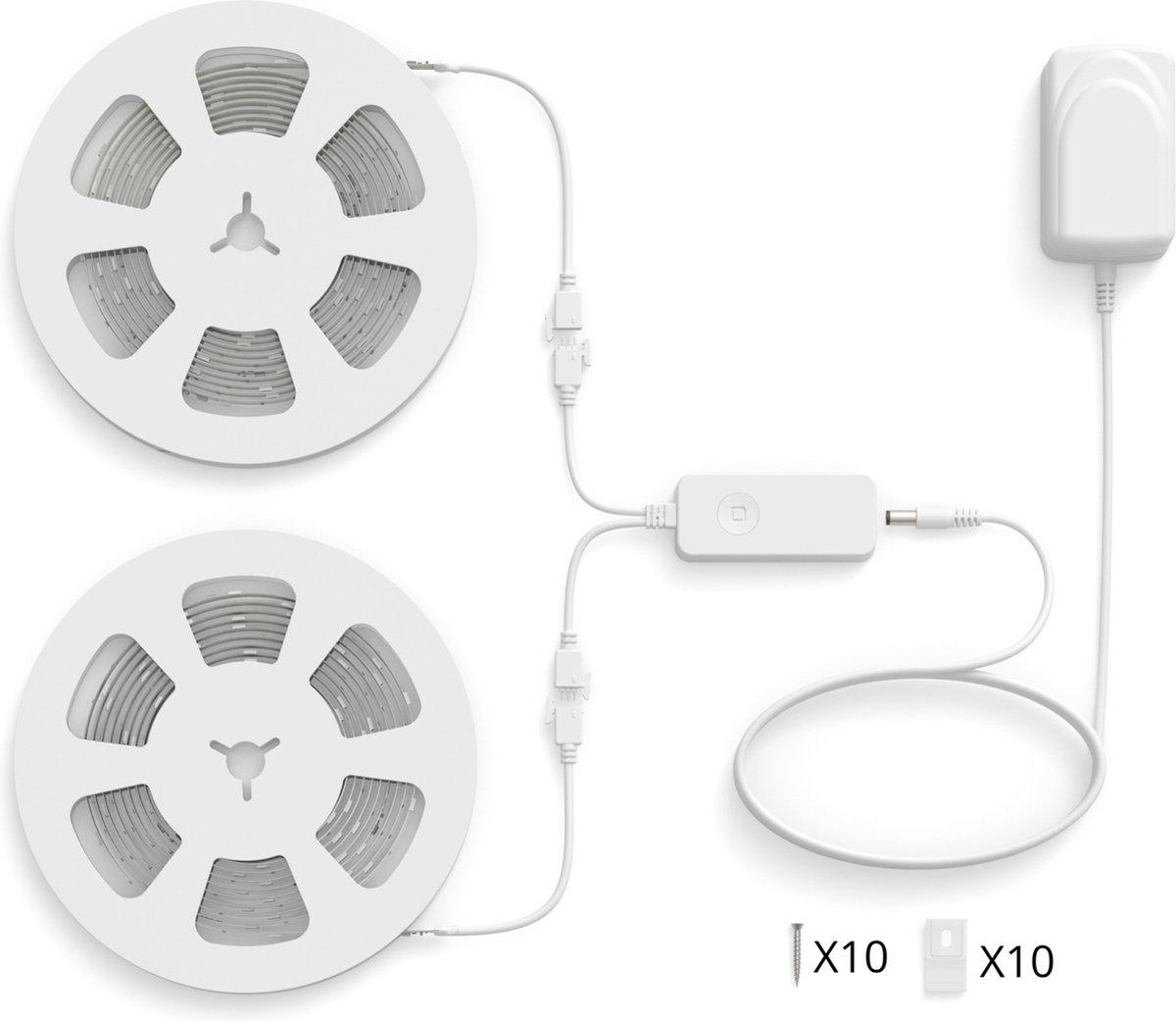 WiZ RGBIC LED strip - 10 meter (2x 5M) - Makkelijke installatie - 16 Miljoen kleuren - Muzieksynchronisatie - RGBIC; meerdere kleur tegelijk — afbeelding 6