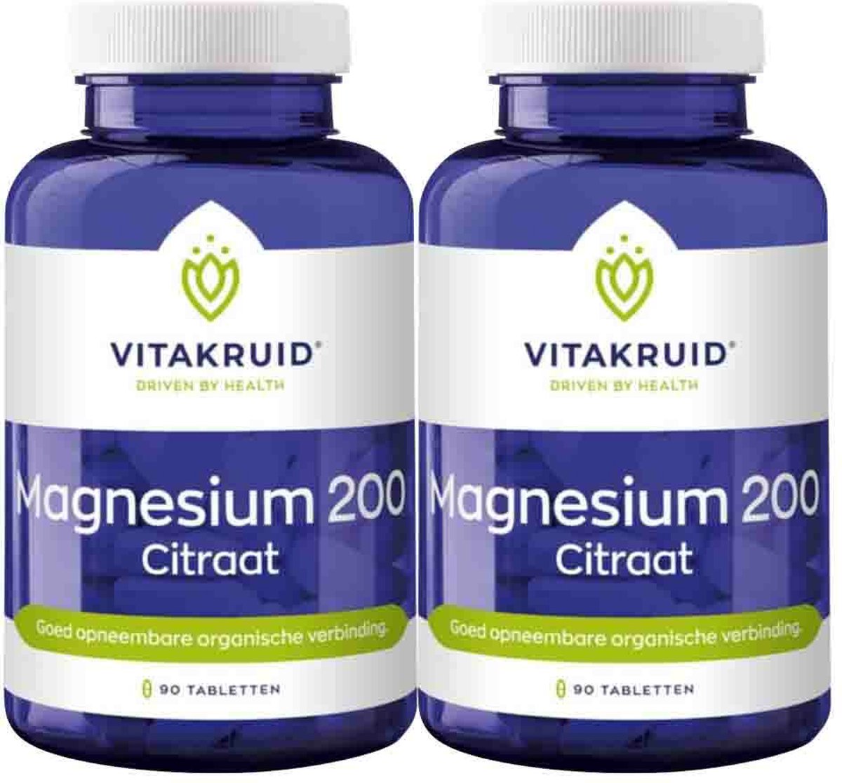 Goedkoopste 2x Vitakruid Magnesium 200 Citraat 90 tabletten