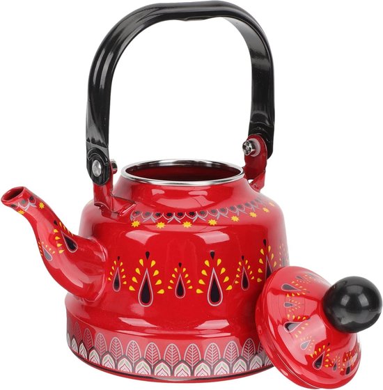 Fluitketel - Emaille theepot theeketel - Koken waterkok met fluitende ...