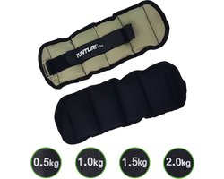 Tunturi Enkelgewichten en Polsgewichten - Gewichten - 2 x 1,0kg - Grijs