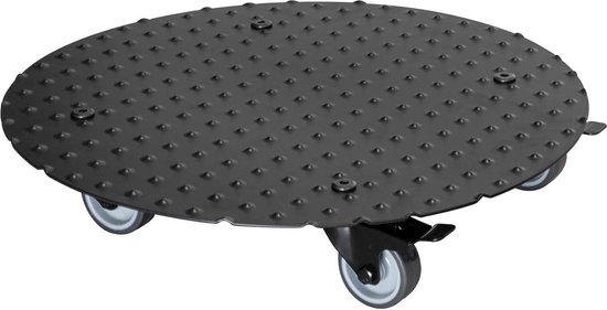 WAGNER Plantentrolley ALASKA 29 x 29 x 7,5 cm I Bloementrolley voor binnen buiten I Containertrolley van aluminium I 2 remmen I Draagvermogen 150 kg I Made in Germany - 20700801