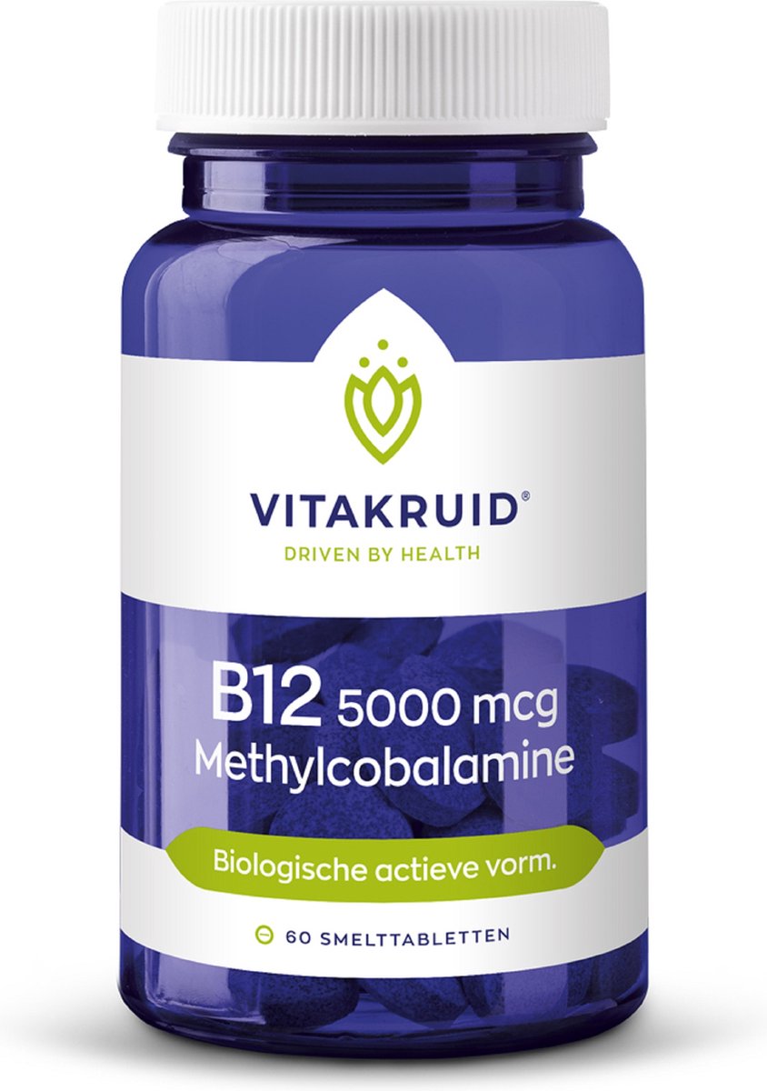 Goedkoopste Vitakruid B12 Methylcobalamine 5000 mcg 60 smelttabletten