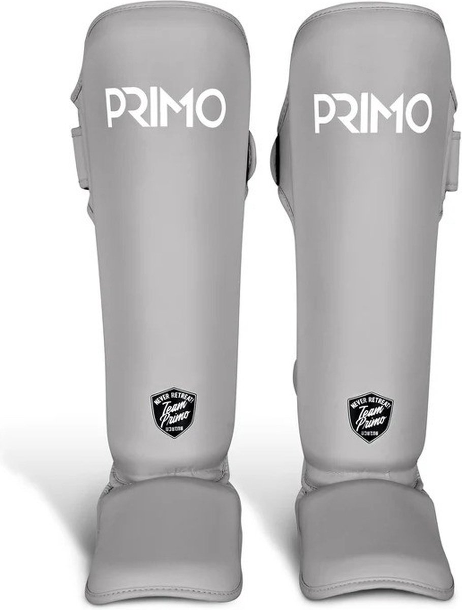 Primo Classic Muay Thai Scheenbeschermer - Grey - lichtgrijs - Maat XL