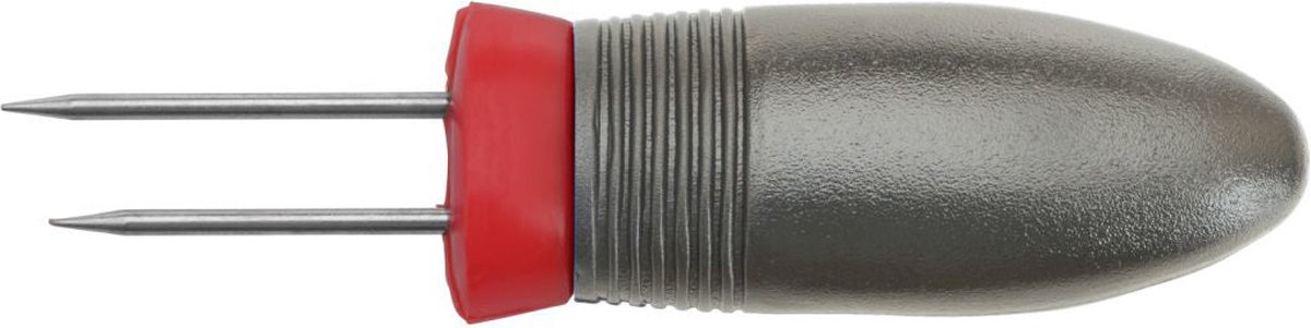Westmark Maiskolfhouders, 4 stuk, elk 7,5 cm lang, roestvrij staal/kunststof, Spiky, zwart/geel, 15142280
