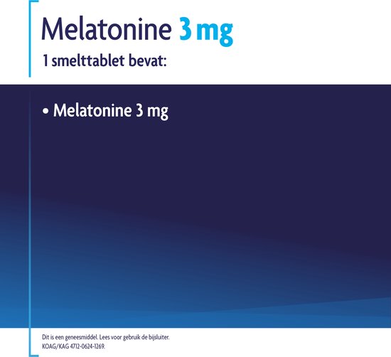 Smelt tablet van 3mg melatonine.