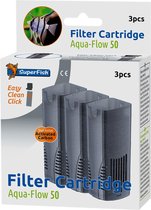 Cartouche Superfish 50 AquaFLow Easy Click - Filtre d'aquarium - Recharge - 3 pièces